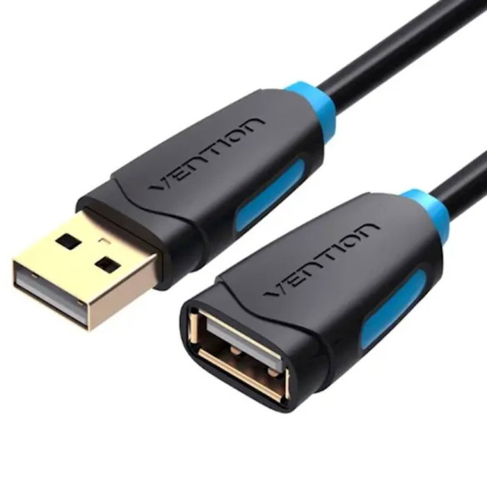 Vention Cable Alargador USB 2.0 CBCBI Macho a Hembra 3m Negro Vention Cable Alargador USB 2.0 CBCBI Macho a Hembra 3m Negro